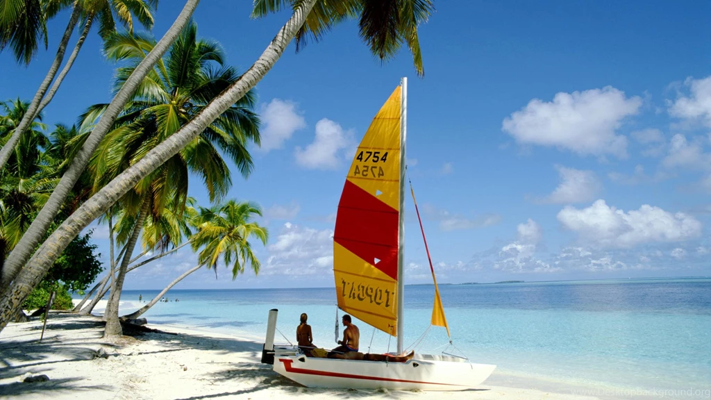 Desktop, Backgrounds, Wallpaper, Maldives, Fun, Little, Boat, Sun ...