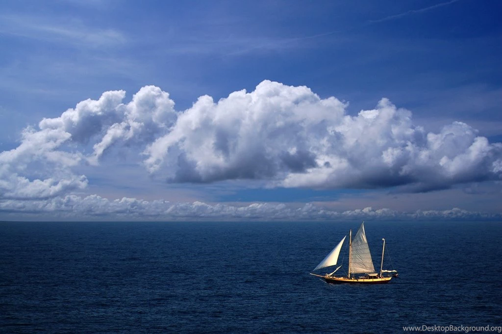 Blue Boat Desktop Wallpaper Backgrounds