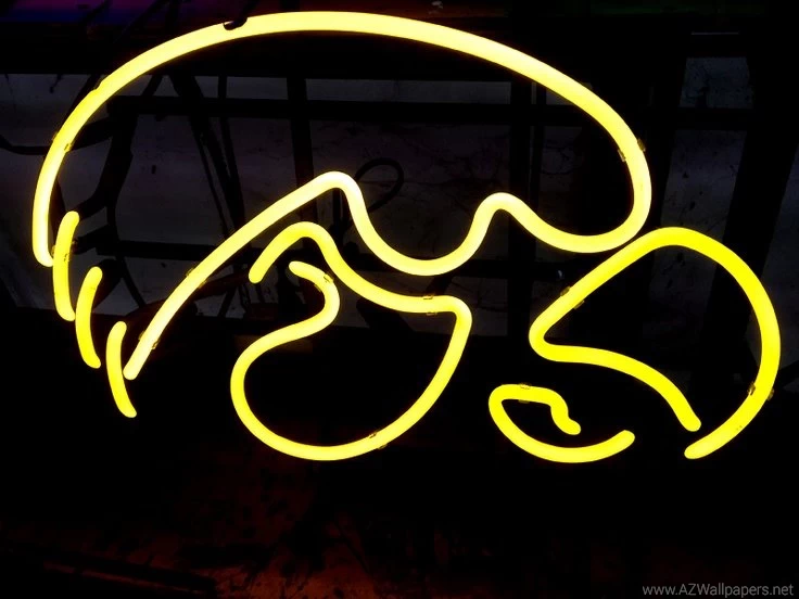 NCAA IOWA HAWKEYES FOOTBALL NEON SIGN