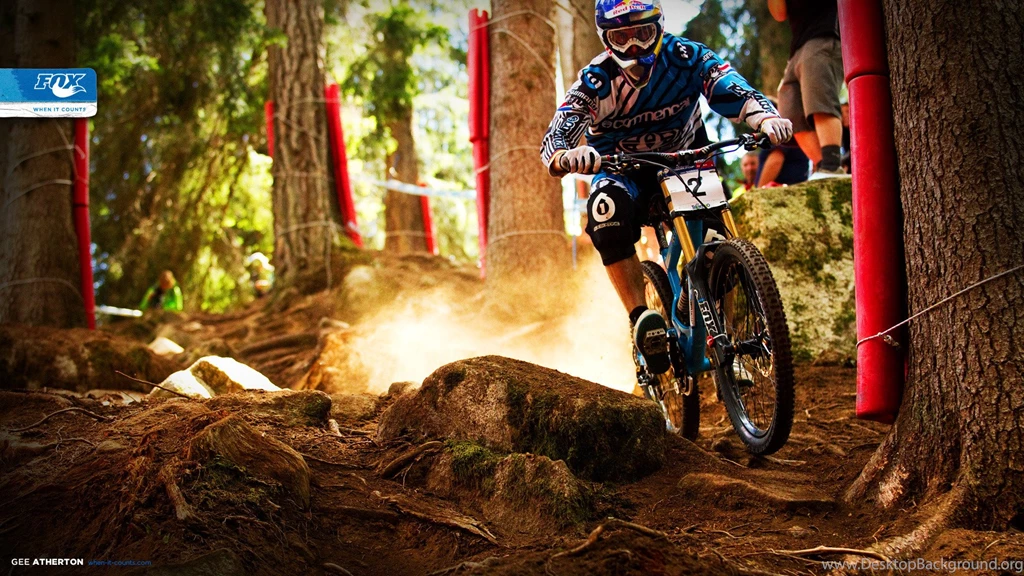 Wallpapers Mtb Downhill Mountain Biking Bike Speed Dust Wood Theme ...