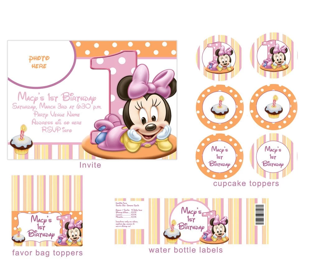 Minnie Mouse 1st Birthday Png