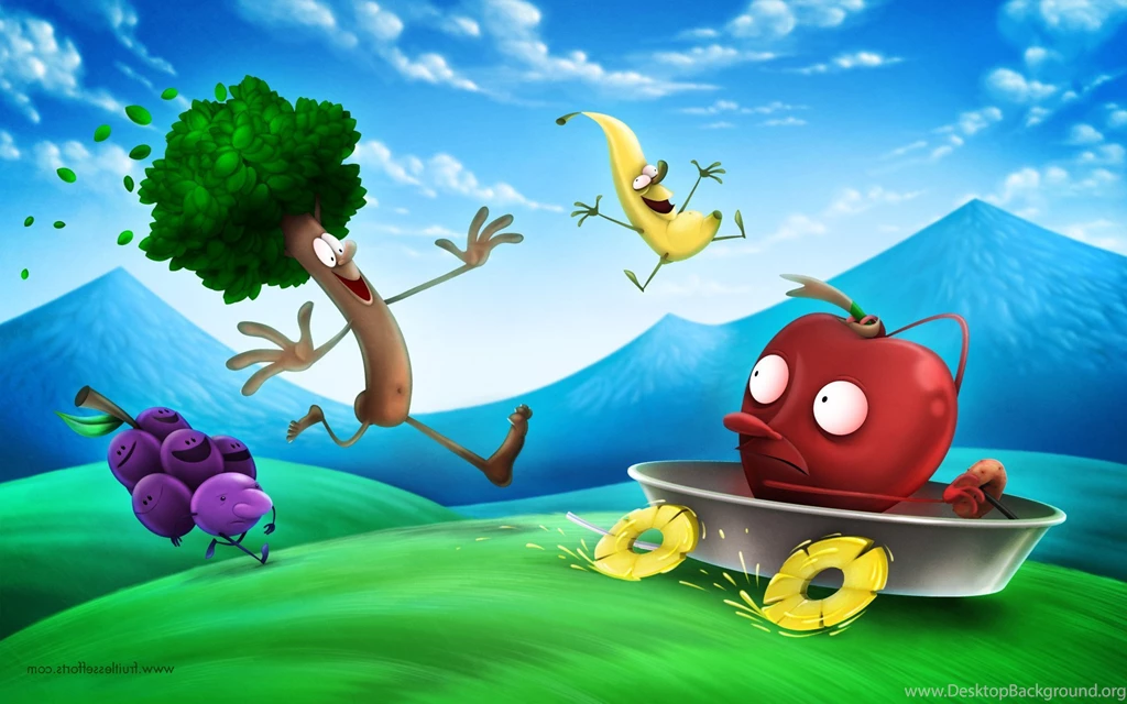 Fruits Backgrounds Cartoon Wallpapers » WallDevil Best Free HD ...
