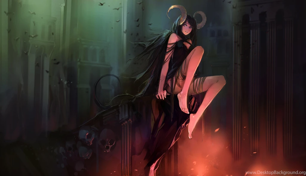 Anime Demon Girl Dark Horror Blood Black Wallpapers