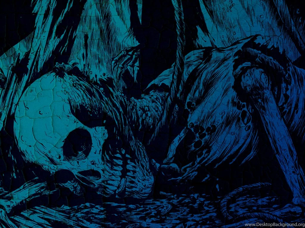 Evil skull drawing_1024x768_29280, 3D