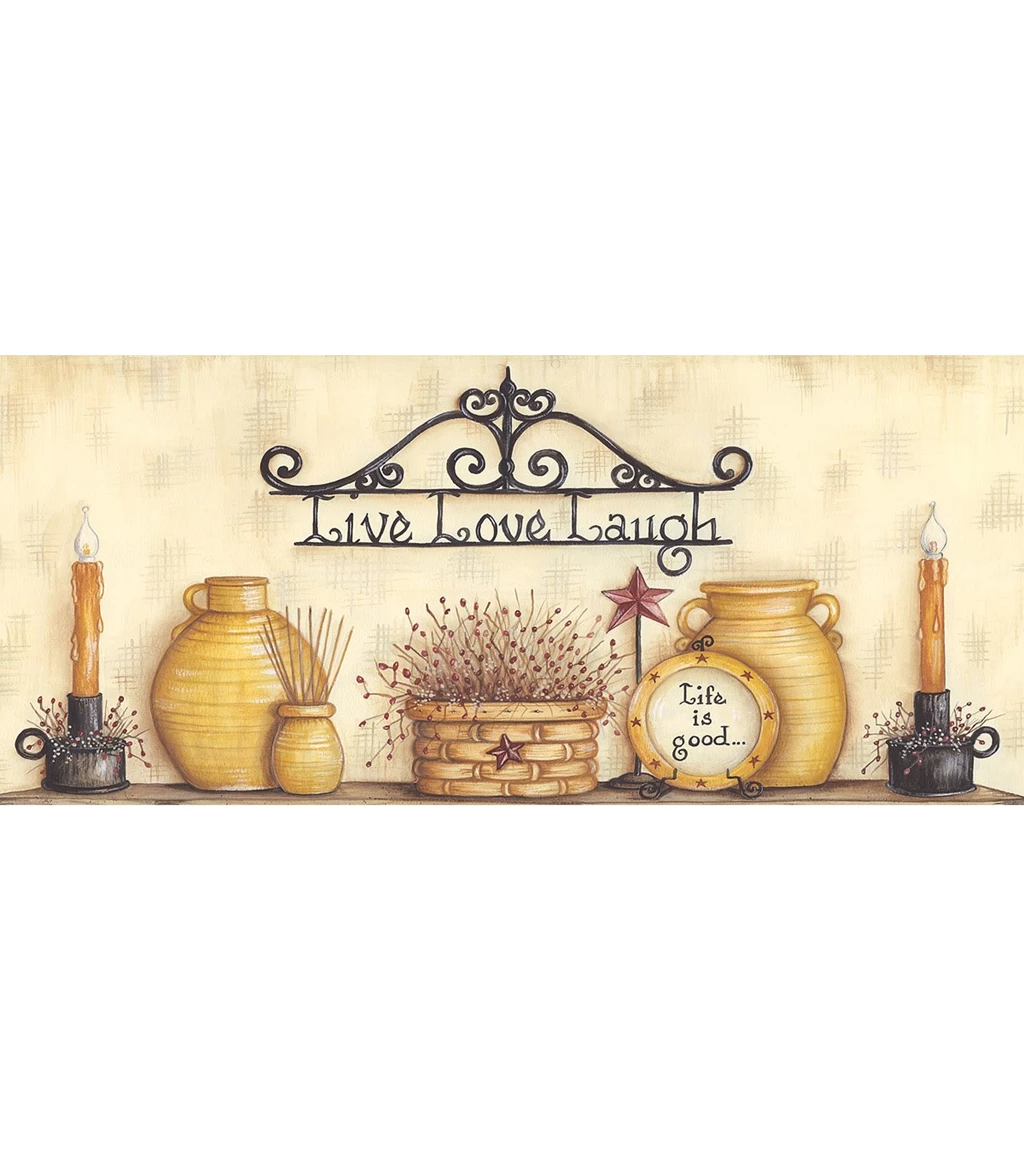 The Good Life Beige Country Life Wallpapers Border Sample