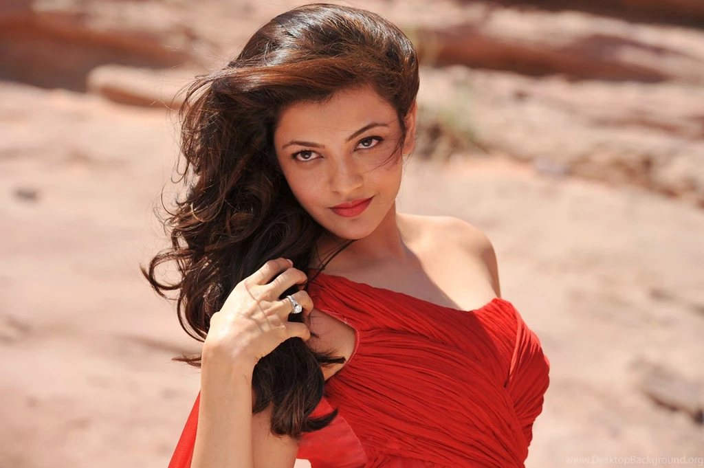 Kajal Agarwal Red Dress HD Wallpapers Desktop Wallpapers