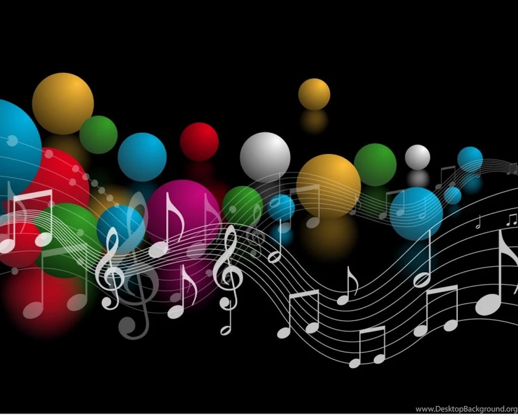 Colorfull Ball And Music Notes Wallpapers Art   (