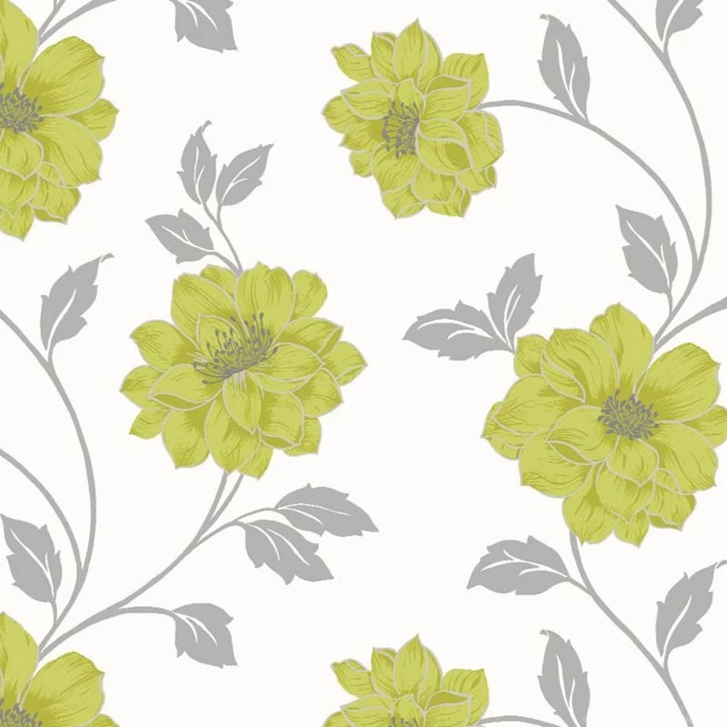 Homebase Feature Wall Camilla Wallpapers – Green