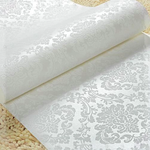 Gold / Beige / White Glitter Damask Metallic Wallpapers ...