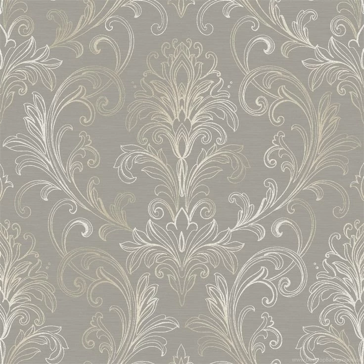 A Subtle Gray And White Damask Wallpapers From The Book Whisper ...