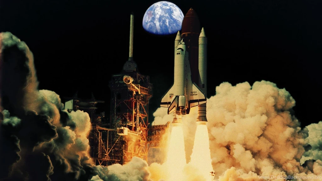Fire Smoke Earth Rockets Space Shuttle Wallpapers