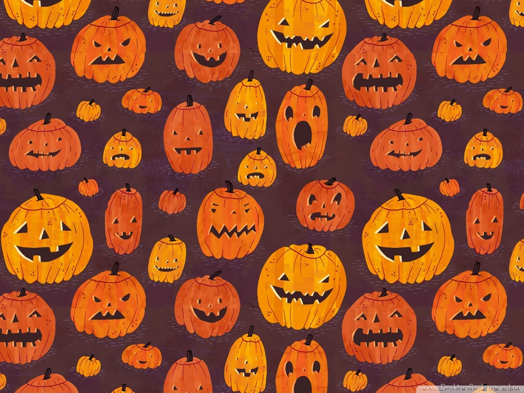 Halloween Pumpkins Pattern HD Desktop Wallpapers : High Definition ...