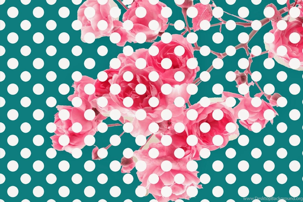 Doodlecraft: Wild Rose Blossoms Polka Dot Wallpapers Background!