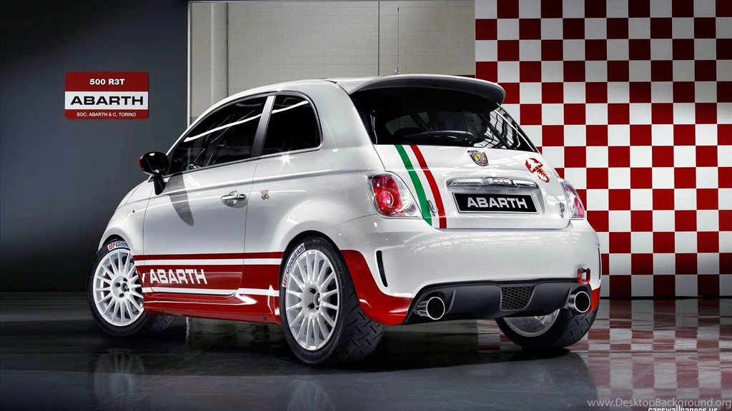 Abarth Fiat 500 Rally Rear Angle Wide Hd Wallpapers (