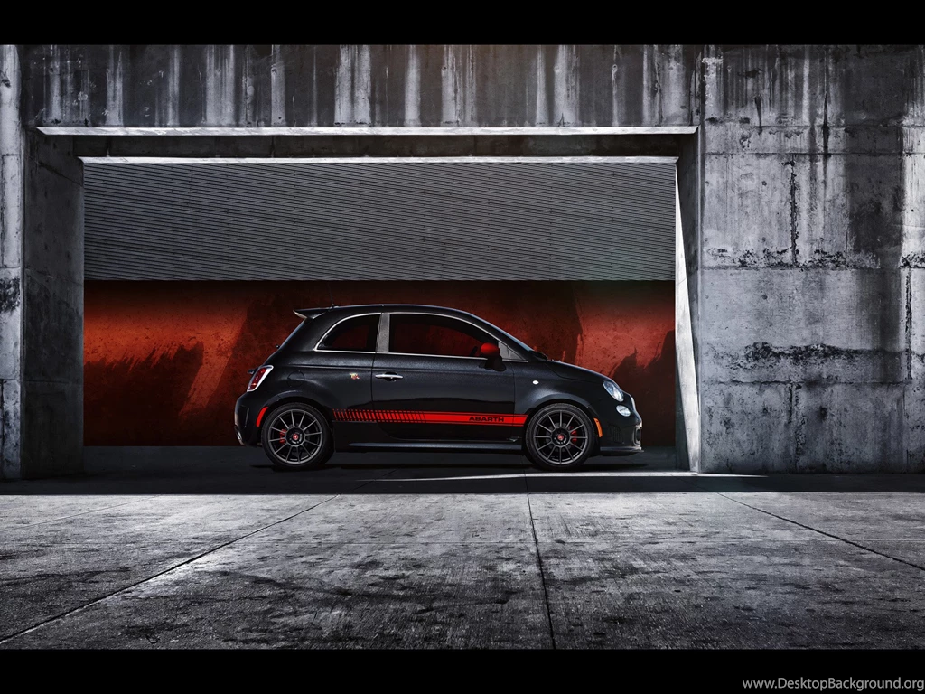 Black Fiat 500 Abarth Dashboard Desktop Wallpapers