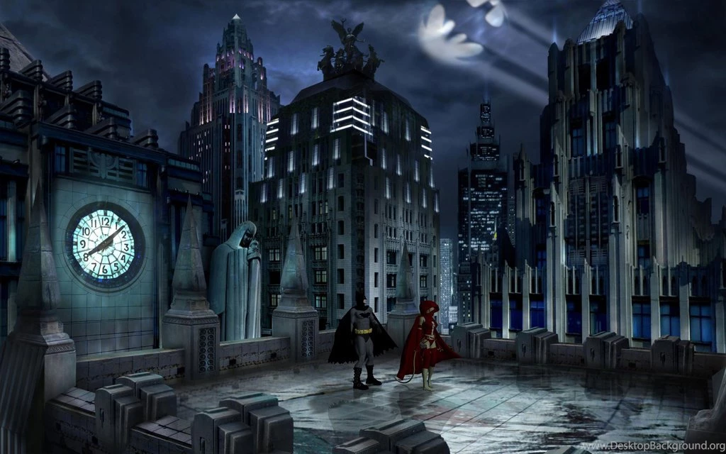 The Gallery For > Gotham City Skyline Bat Signal