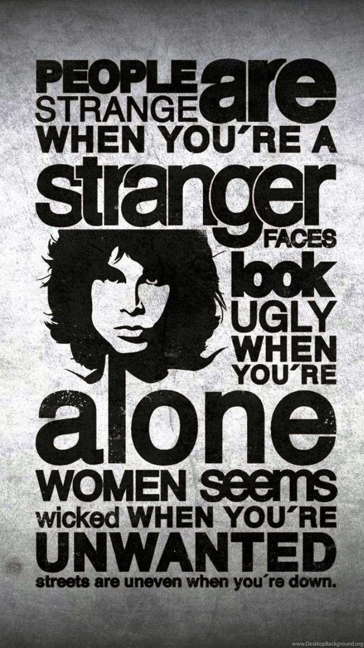The Doors Typography Lyrics Jim Morrison Wallpapers