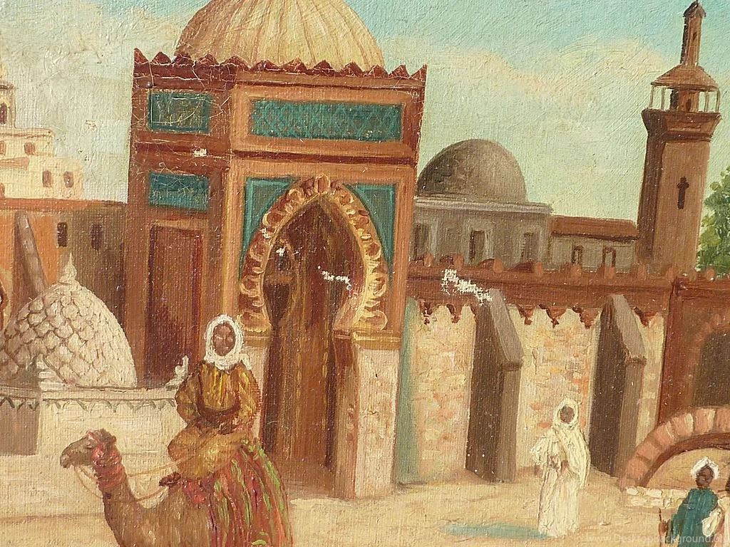 Alver Regli (1867 1939) Orientalist Painting Middle Eastern Town ...