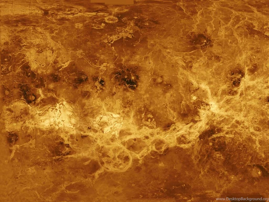 Venus Simple Cylindrical Map Of Surface Eastern Half