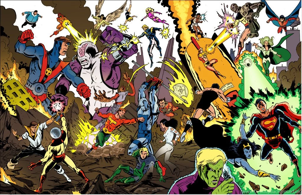 Legion Of Superheroes Vs. The Fatal Five By Sirandal On DeviantArt