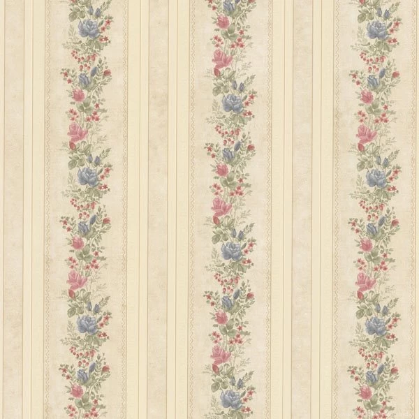 992 68351 Beige Satin Floral Stripe Wallpapers Alexis Mirage ...