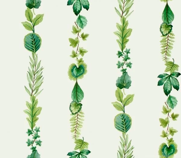 Floral Wallpapers / Fabric / Traditional   TWO BY TWO : JUST LEAVES ...