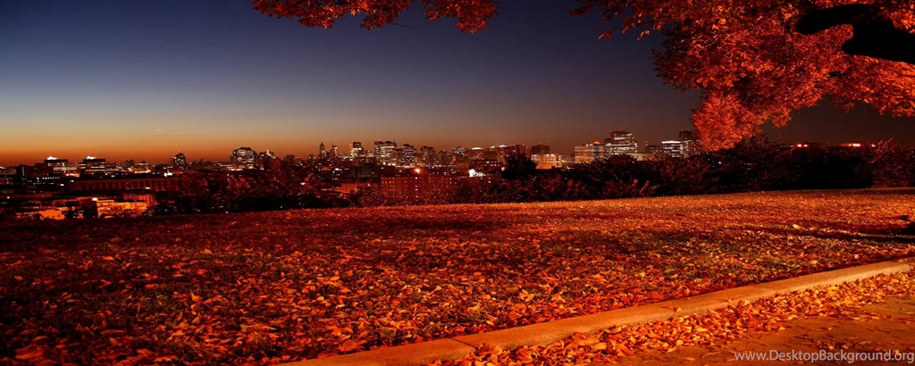 Create Postcard Wallpaper:Fall Over The City 2560x1024 Desktop ...