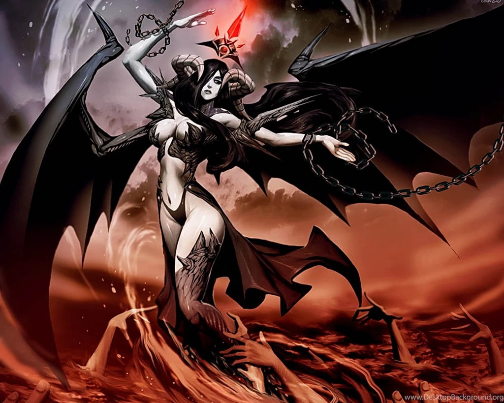 Dark Angel Girl With Horns Wallpapers From Angels Wallpapers