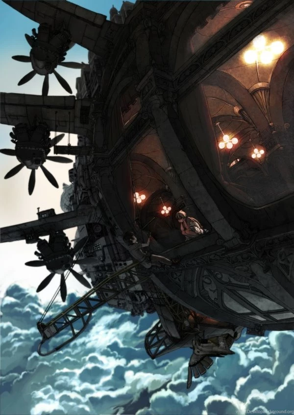 Clouds,steampunk,anime Girls,flying,anime Boys,airship Clouds ...