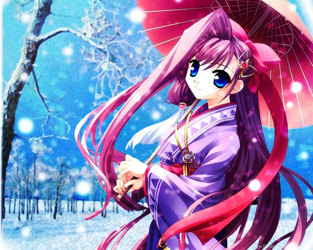 Sweet Winter Wall D :: Anime Kimono Girls Wallpapers ...