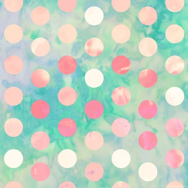 Aqua Polka Dot Wallpapers