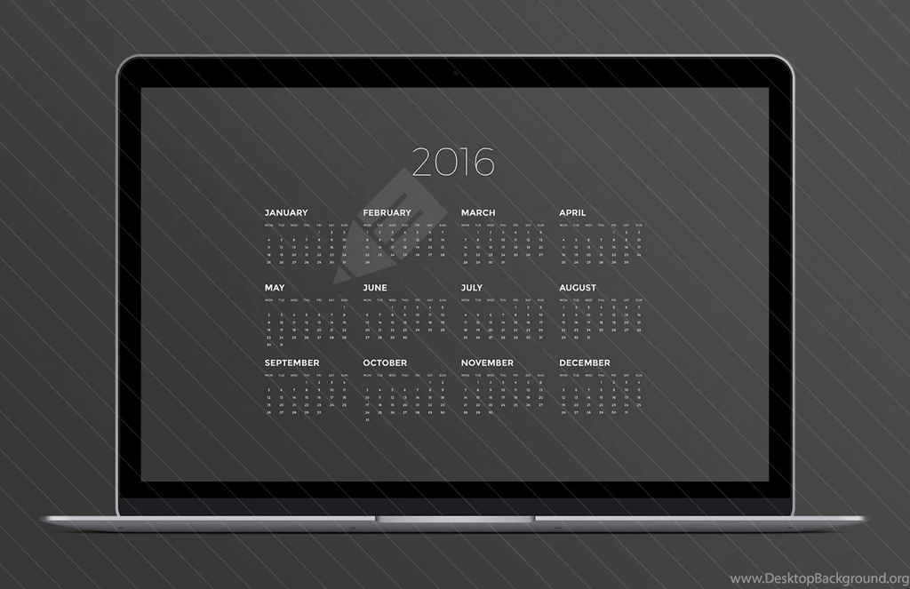 2016 Calendar Desktop Backgrounds Pack : Medialoot
