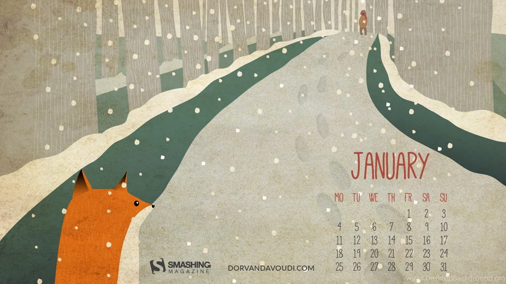 Beautiful January 2016 Calendars Wallpapers For Desktop And IPad