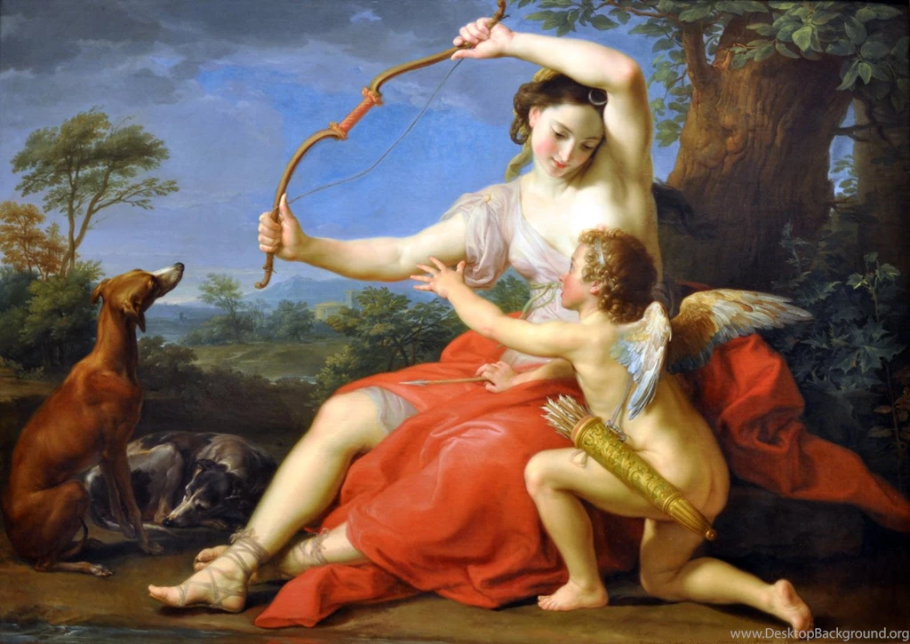 Wallpapers Pictorial Art Batoni. Diana And Cupid Image