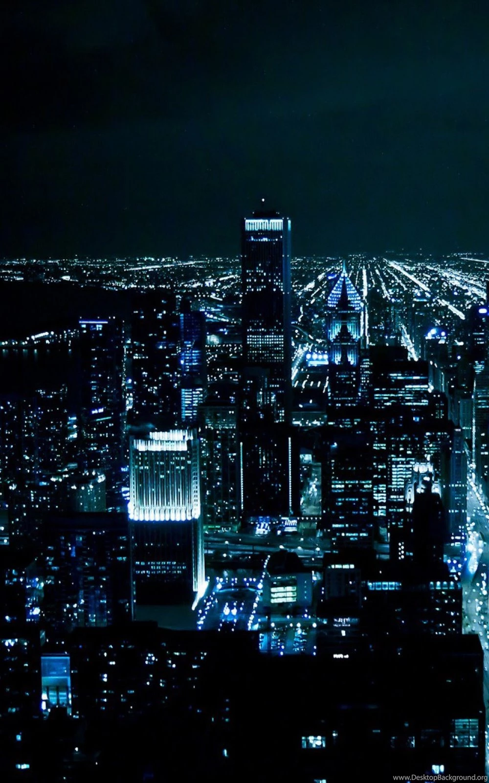 Chicago Skyline Night Android Wallpapers Free Download