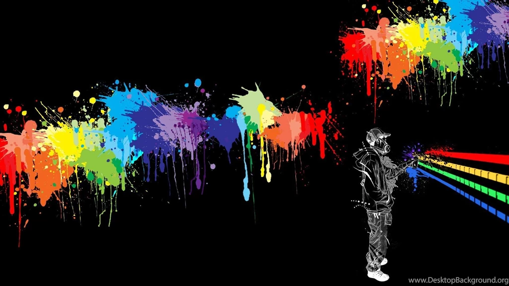 Computers Graffiti Spray Paint Black Backgrounds Colors Wallpapers ...