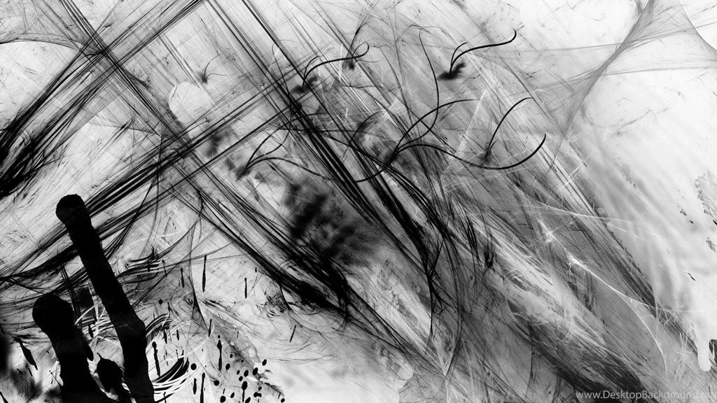Abstract Black White Spray Paint Contrast Wallpapers