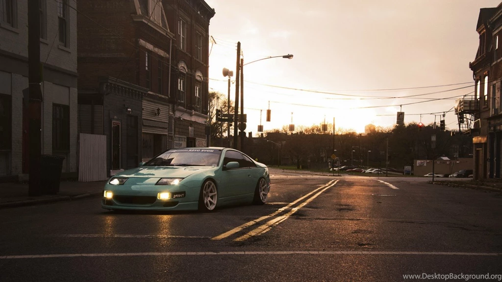 Download Wallpapers Nissan, 300zx, Fairlady, Green, Nissan, City ...