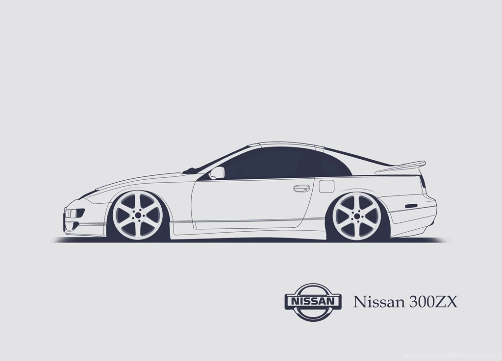 Download Wallpapers Nissan, 300zx, Srcky Design, Minimalistic ...