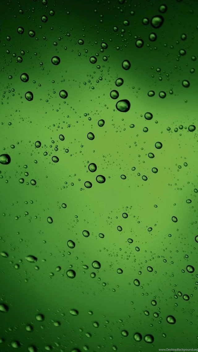 Green Water Droplets iPhone 5s Wallpapers Download