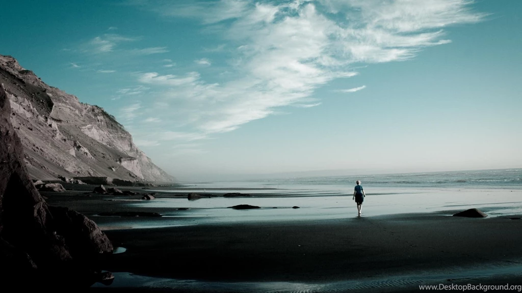 Photo Of A Woman On The Seashore Wallpapers And Images ...