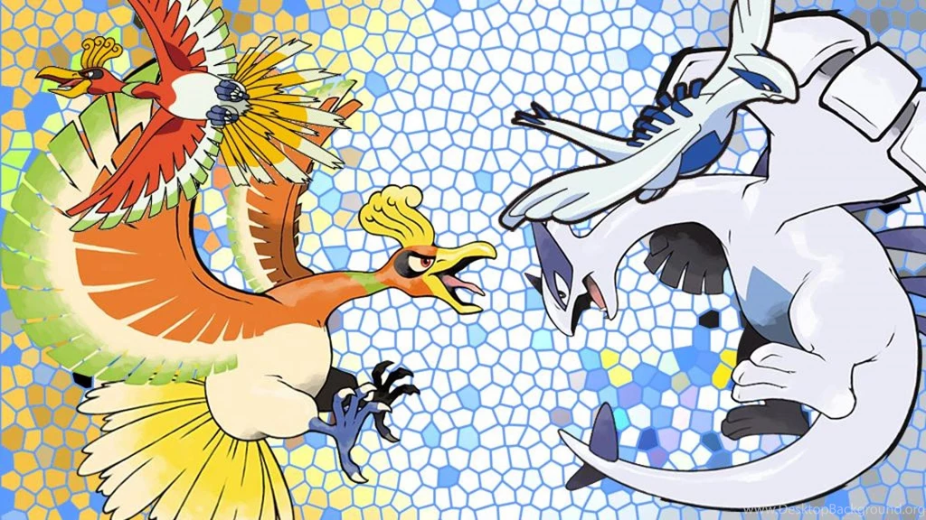 Ho Oh Lugia With Stained Glass Wallpapers (