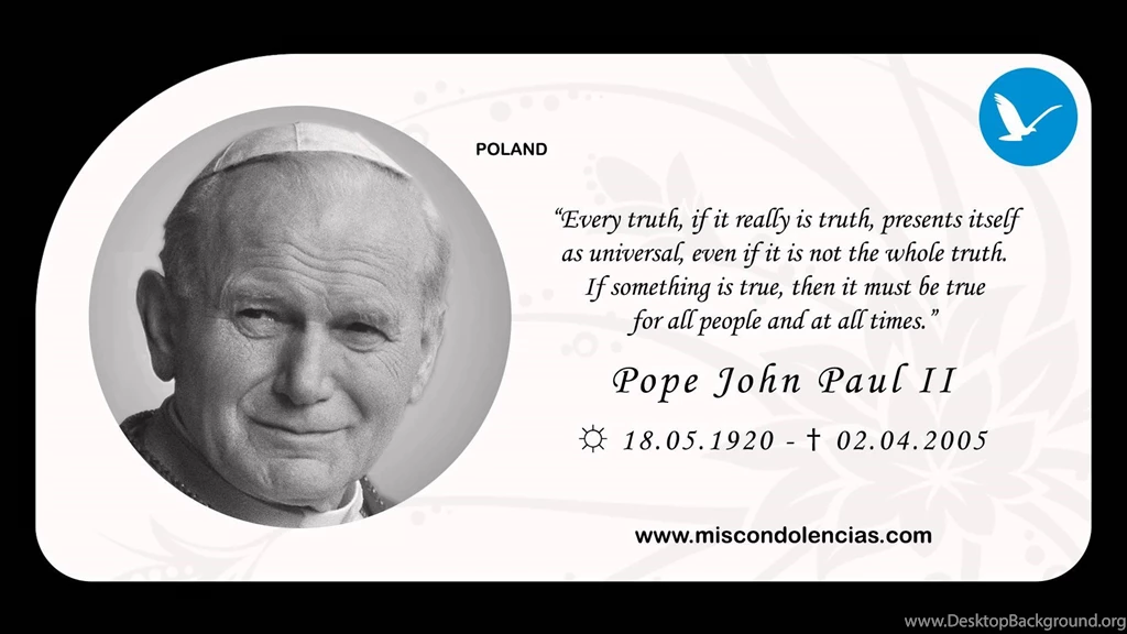 In Memory Of Pope John Paul II YouTube