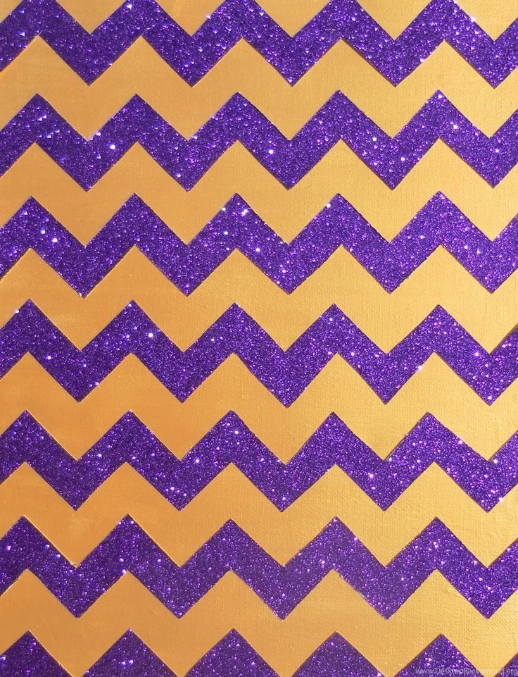 Gold And Purple Glitter Chevron