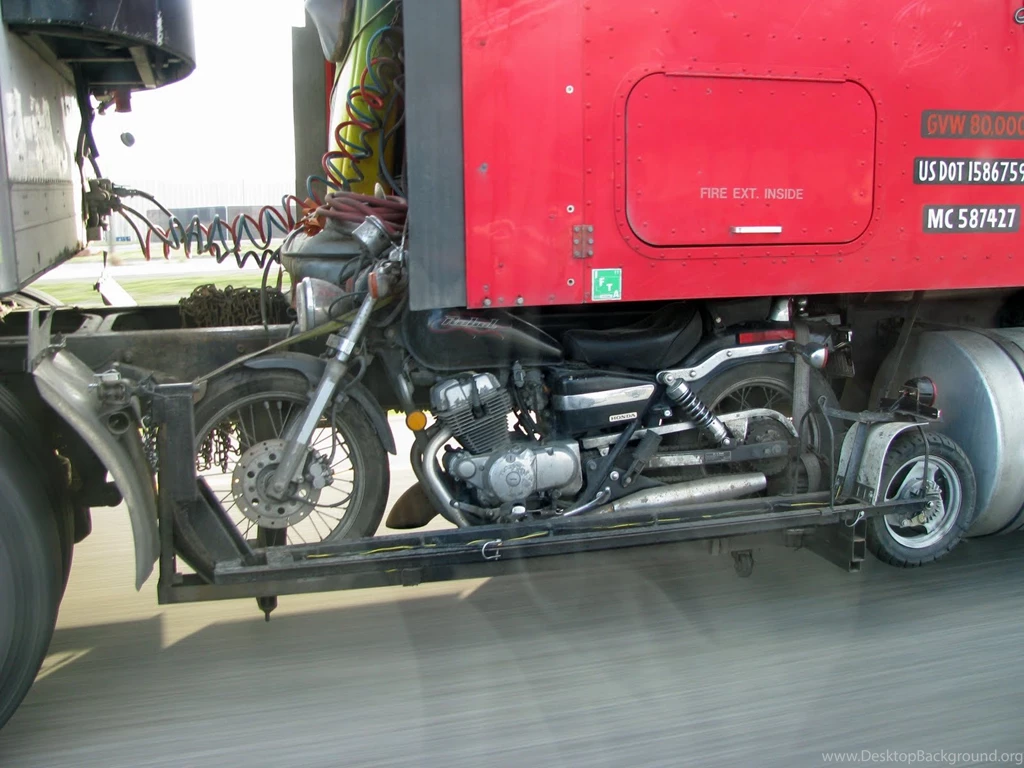 Is There Any Way To Strap A Motorcycle Between A Tractor Trailer ...