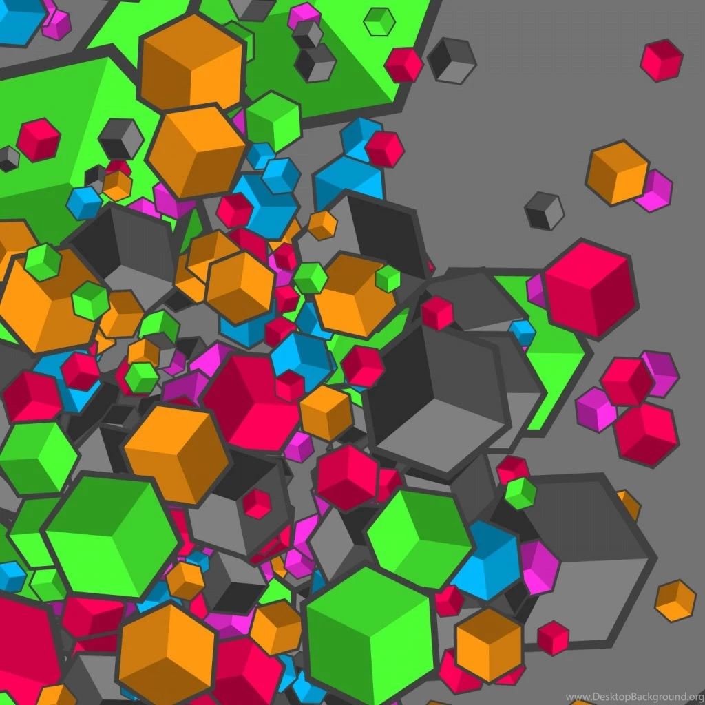 Colorful Cubes 2 iPad Wallpapers Download