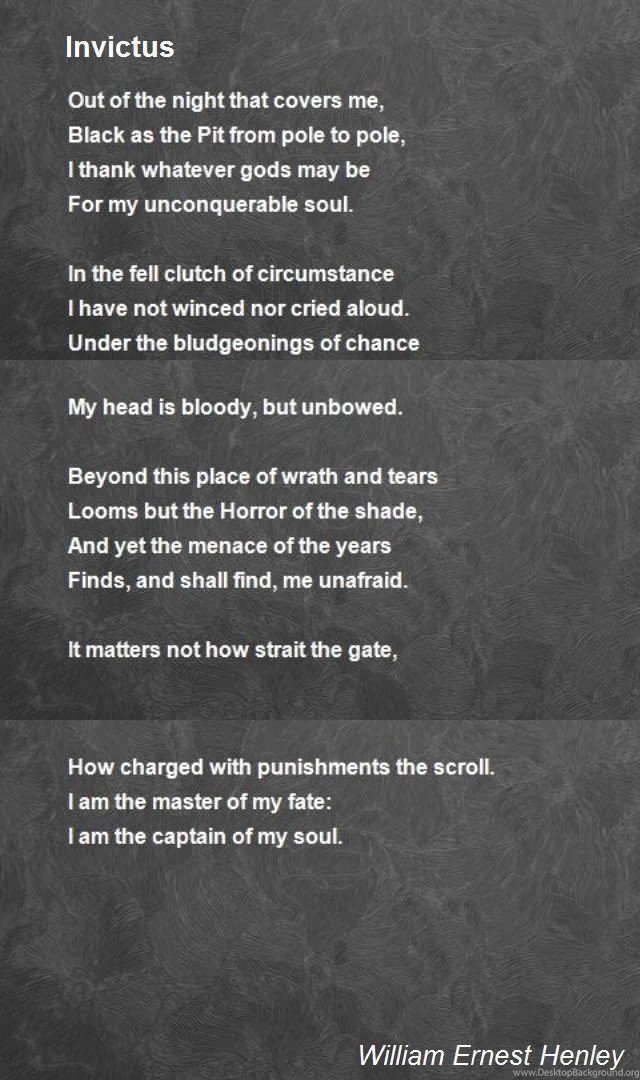 Invictus Poem By William Ernest Henley Poem Hunter