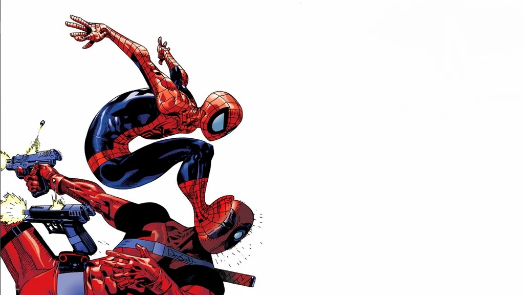 Spider Man Giving Deadpool A Friendly Kick In The Face [1920x1080 ...