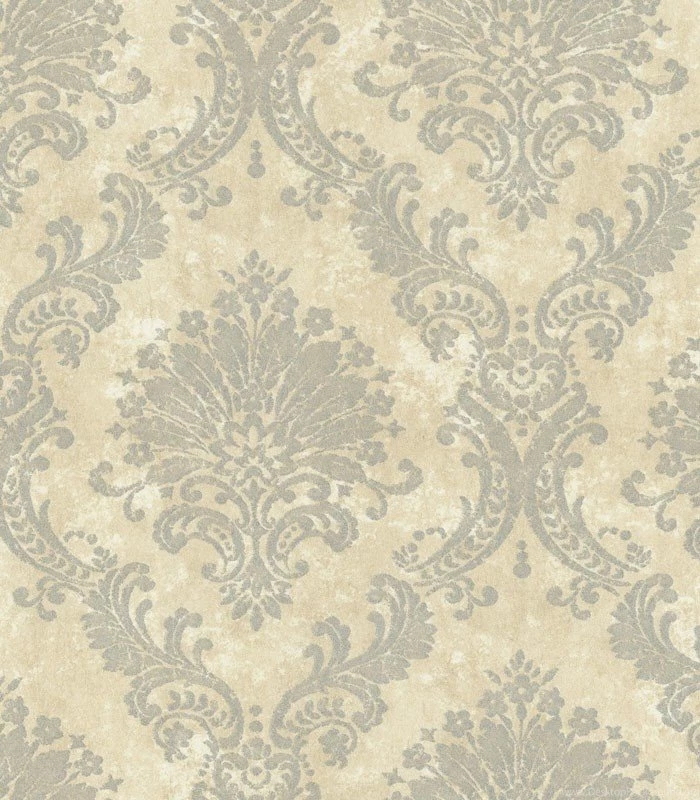 Duchess Grey Vintage Damask Wallpapers Intero House