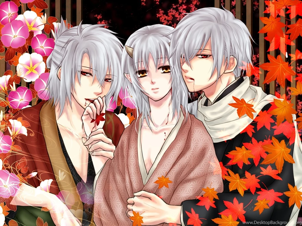 Wallpapers Anime, Boys, Girl, Vampire Blood, Bite HD